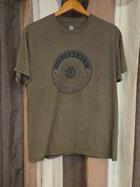 Element Olive Green Short Sleeve Graphic Crew Tee